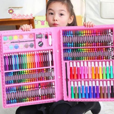 

Crayon Anak Set Isi 168 Pcs / Alat Lukis Anak Set Pensil Warna Crayon