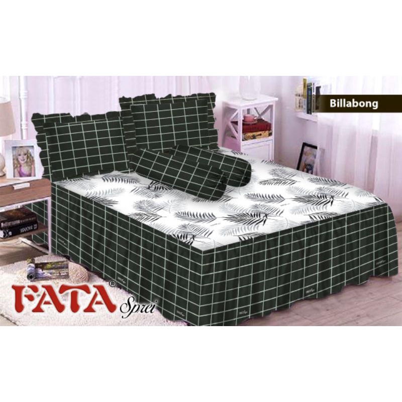 FATA - Sprei FATA Rumbai Minimalis Queen 160x200 Tinggi Rumbai 35cm Billabong