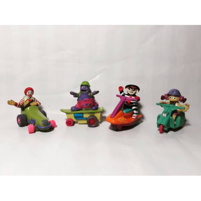 Happy Meal Set 1992 Mix Maskot Mcd Ronald Mcdonald Mainan Car Vespa