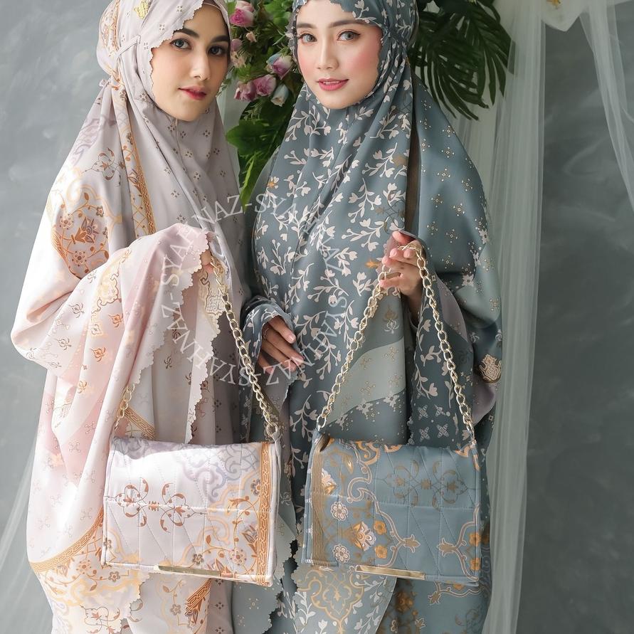 Berkualitas Mukenah dewasa silk maxmara mukena tas  Motif Hawa Series ~