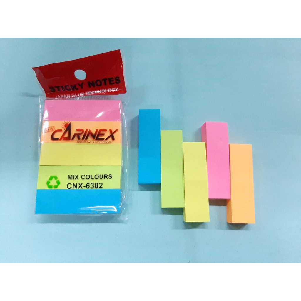 

Sticky Note Tempelan Memo Carinex 6302 warna Post it / memo / pembatas buku / pengingat halaman / Sticky note mix colour bentuk lucu murah dari kertas