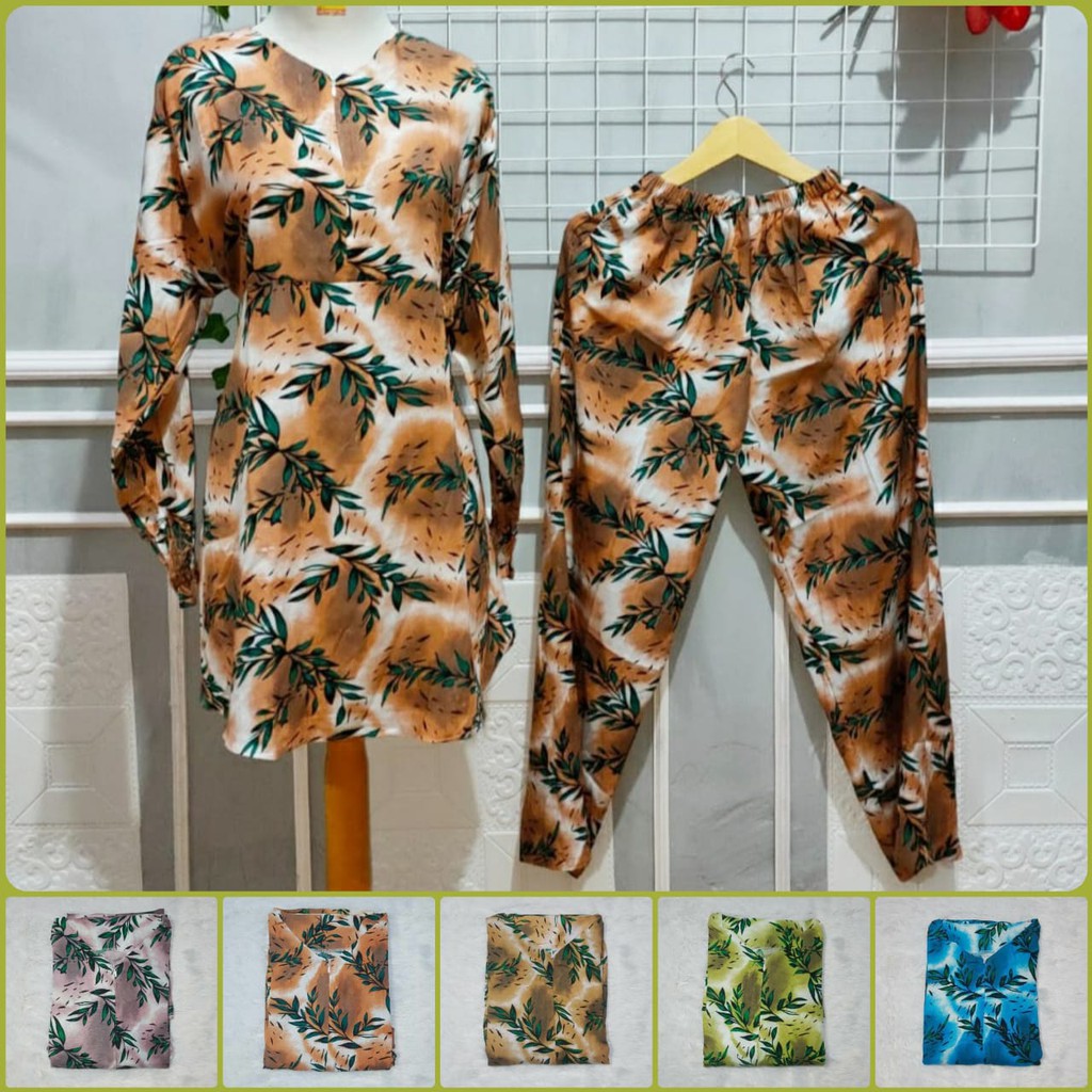 SETELAN CELANA PANJANG RAYON DASTER ARAB BUSUI ONE SET BAJU CELANA PANJANG KEKINIAN MURAH COD