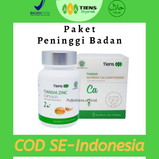 

RAHASIA / SUSU NHCP / PAKET PENINGGI BADAN TIENS ORIGINAL / ZINC KAPSUL