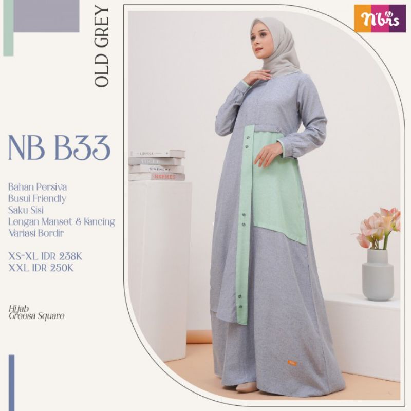 GAMIS NIBRAS OFFICIAL STORE NB B33 TERBARU 2021 2022 DRESS KONDANGAN WANITA DEWASA FASHION MUSLIM MU