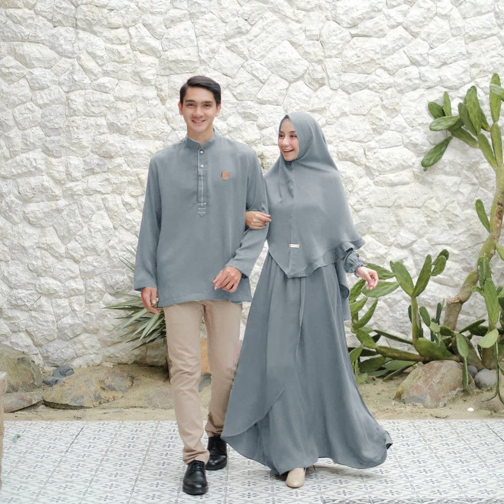 BAJU GAMIS COUPLE RUBY SARIMBIT KELUARGA PASANGAN MUSLIM NIBRAS GAMIS PROMO TERBARU 2021