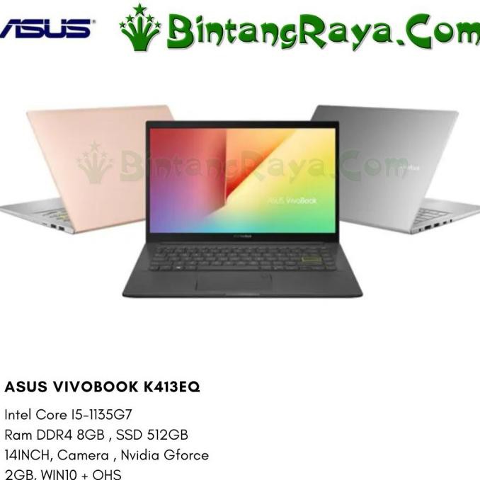 Laptop Asus K413Eq Core I5-1135G7 Ram 8Gb Ssd 512Gb Vga Win.10 + Ohs
