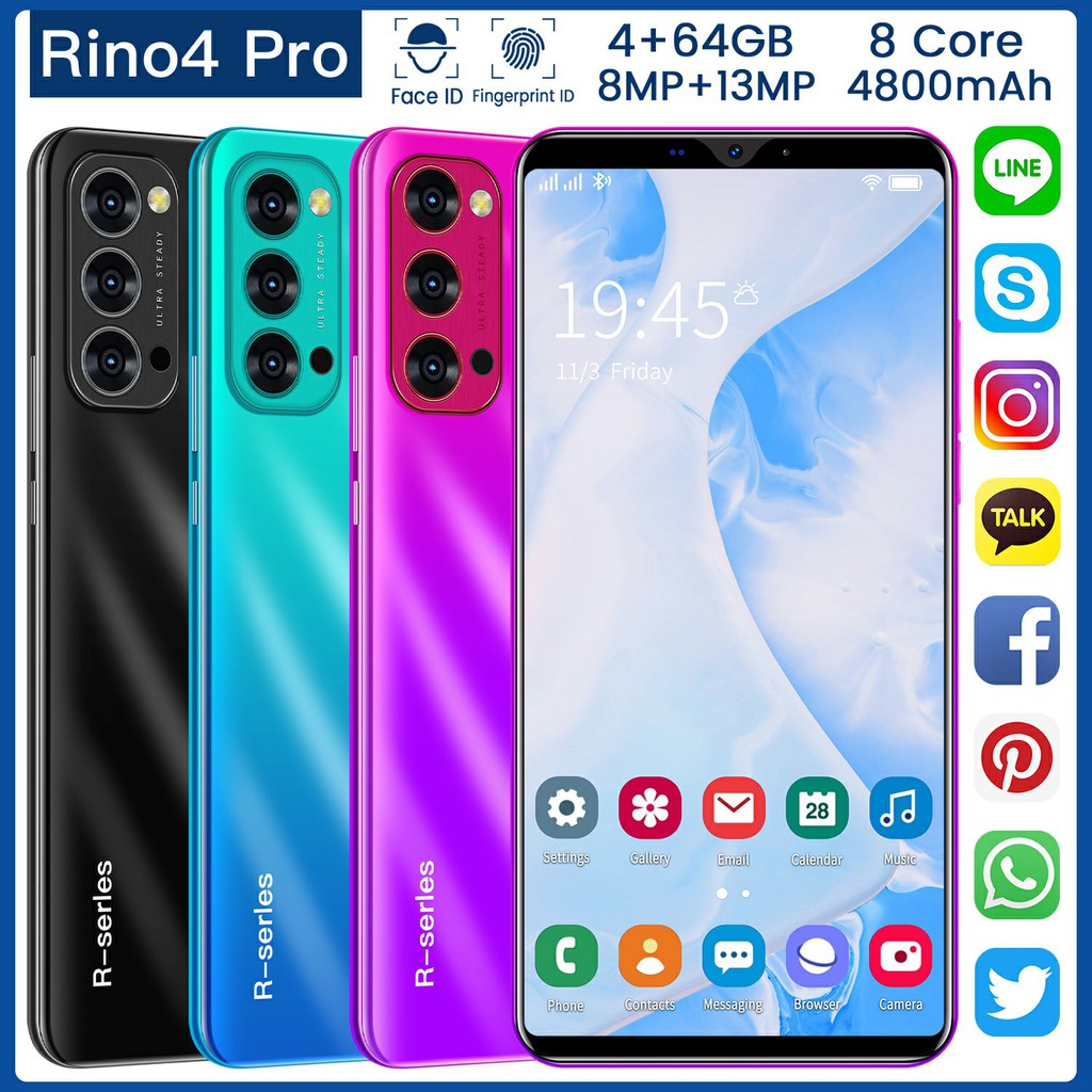 Reno4 Pro Handphone Android HD 5.8 Inci Layar Smartphone Ram 4GB Rom 64GB