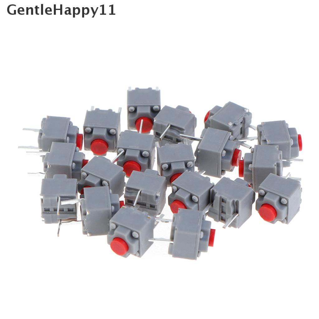 Gentlehappy 20pcs Tombol Mute 6x6 X 7.3 Untuk Mouse Wireless Kabel