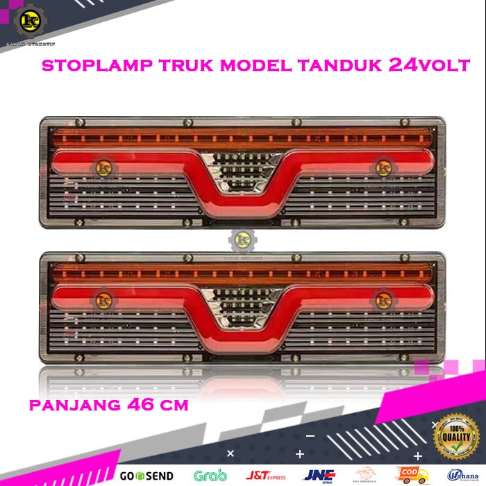 Lampu Variasi Stoplamp Sein Rem Belakang Running Aksesoris Variasi Mobil Canter Truck 24 Volt