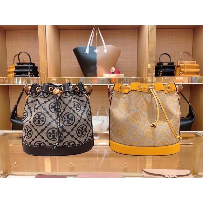 TB Monogram Jacquard Bucket Bag