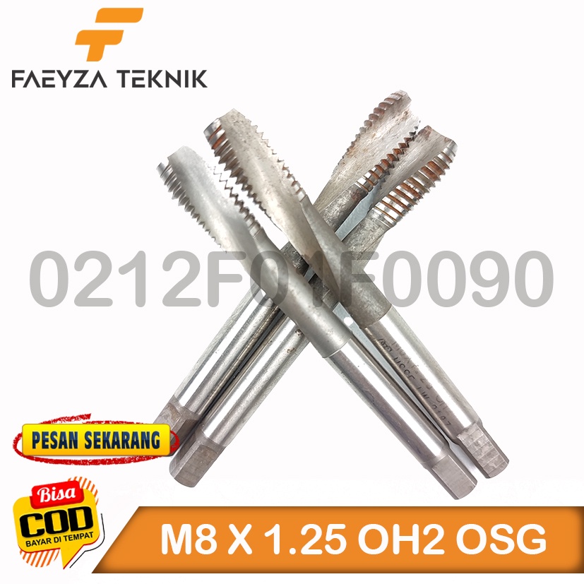 1628 Tap hand tap M8x1.25 OSG hsse semi spiral bukan m6x1.0