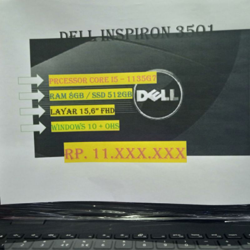 DELL INSPIRON 3501 I5 1135G7 8GB SSD 512GB