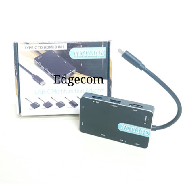 Type C to HDMI 9in1 Multifunction Adapter NETLINE
