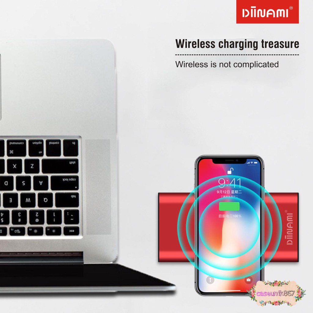 BM105 Powerbank diinami Y17W real 10000MAH + wireless charger power bank CS1140