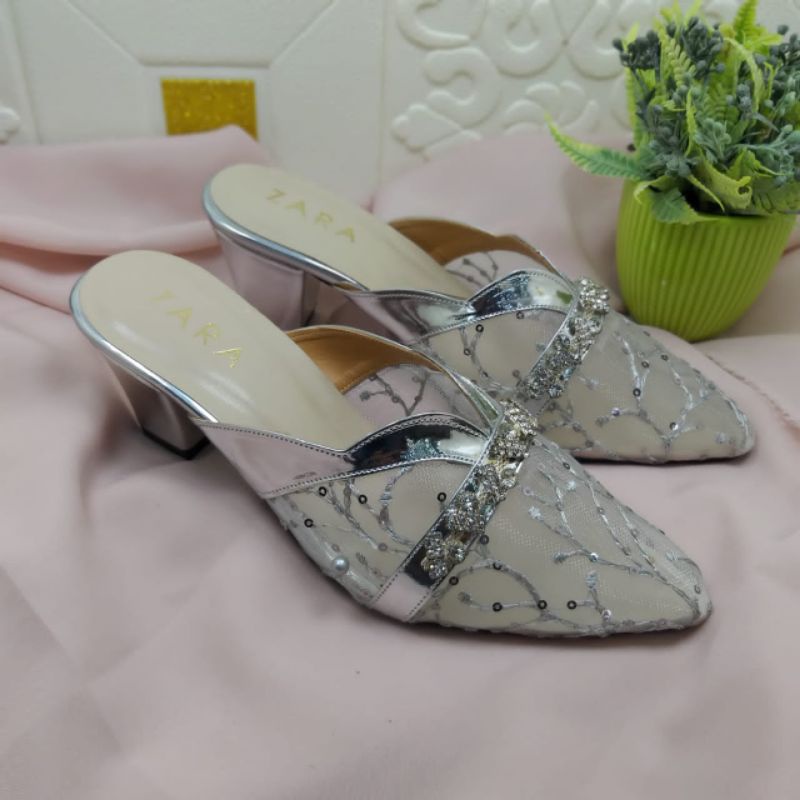 sandal slop wanita/sandal slop zara/sandal zara/zara terbaru/sandal pesta
