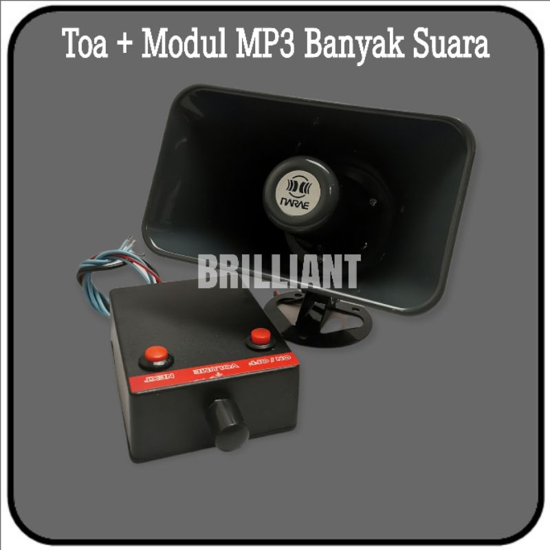 Klakson Atret / Mundur - Toa + Modul Bisa 12v dan 24v - Banyak pilihan suara nya