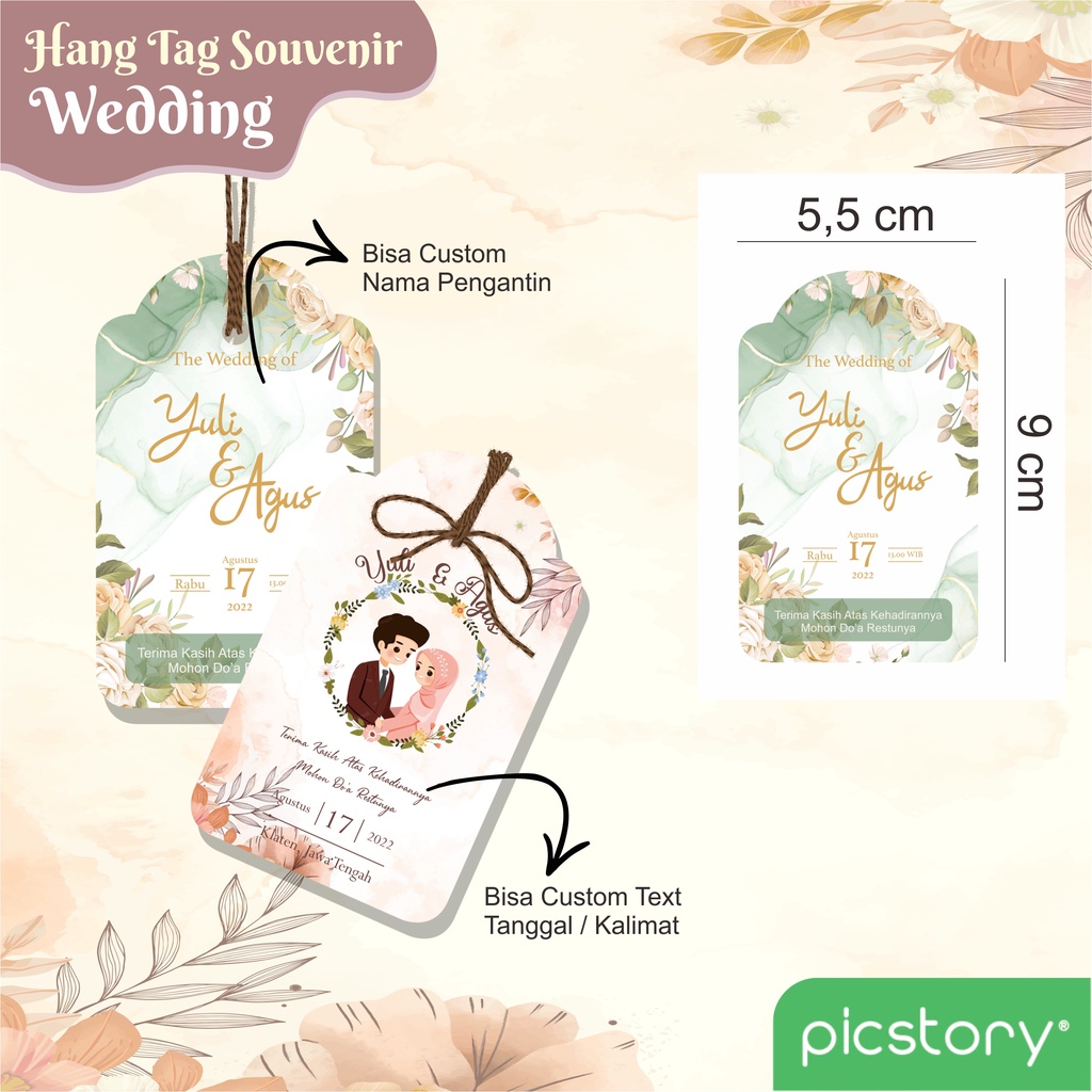 

Hang Tag Souvenir Wedding - Label Thank You Souvenir Pernikahan - Hangtag Ucapan Terimakasih