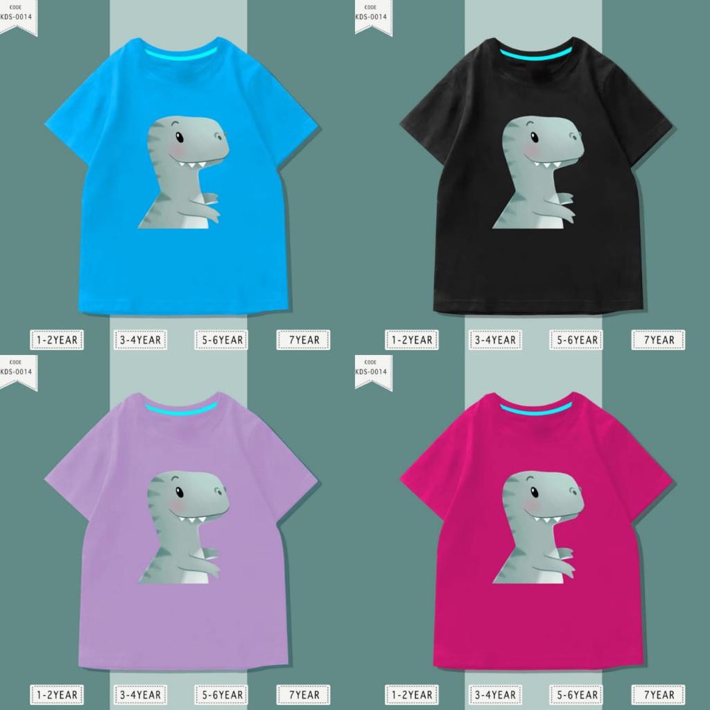 Baju Anak Dinosaurs / Kaos Distro DTF Anak Laki Laki dan Perempuan / Unisex / Motif Kartun