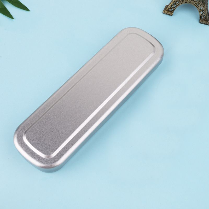 ELEGANT Durable Storage Box Student Stationery Gifts Container Pencil Case Portable Rectangular Office Supplies Metal Practical Iron Case/Multicolor