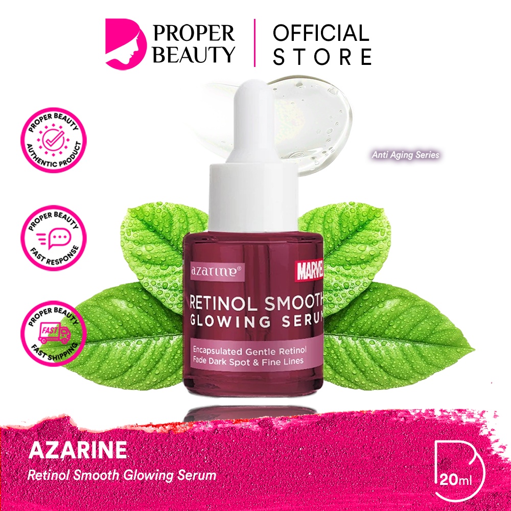 AZARINE Retinol Smooth Glowing Serum Indonesia / Anti Aging Series 20ml / Penuaan Dini Wajah / Super