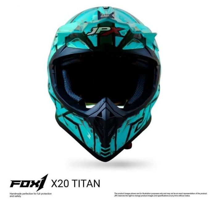 Helm Full Face Trail Moto Cross Jpx Fox1 X20 Titan Tosca