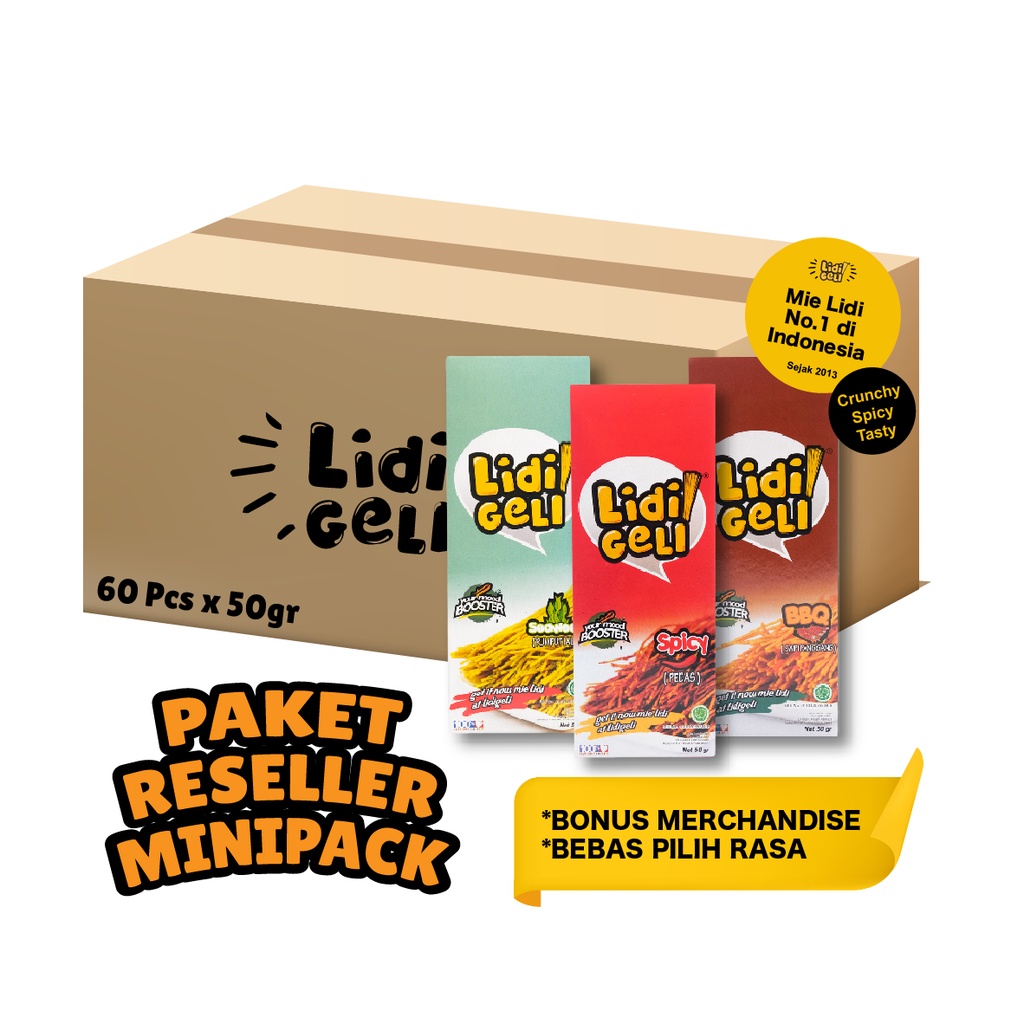 

Lidi Geli Paket Reseller 50gr (60 Pcs)
