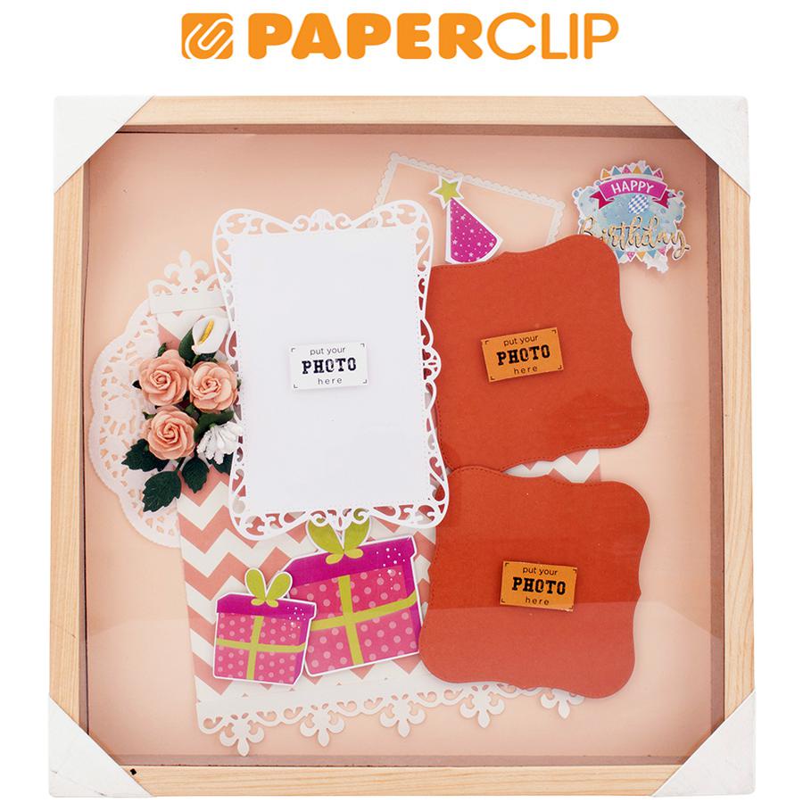 

SCRAPFRAME 30 X 30 CM BIRTHDAY ORANGE