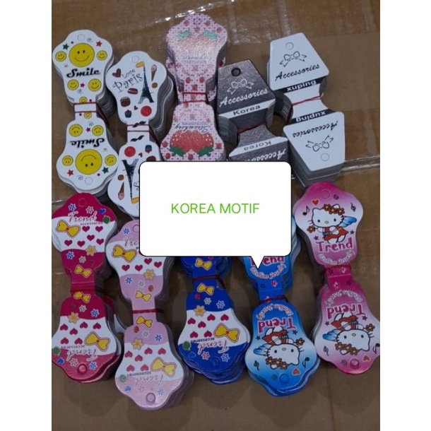 LJ-Kertas Label Korea Gantungan Aksesoris Penjepit Plastik