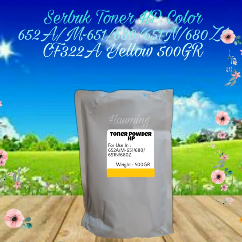 Serbuk Toner Color HP 652A M651 M680 M651N M680Z M651DN M651XH M 651 680 CF322A Yellow 500gr