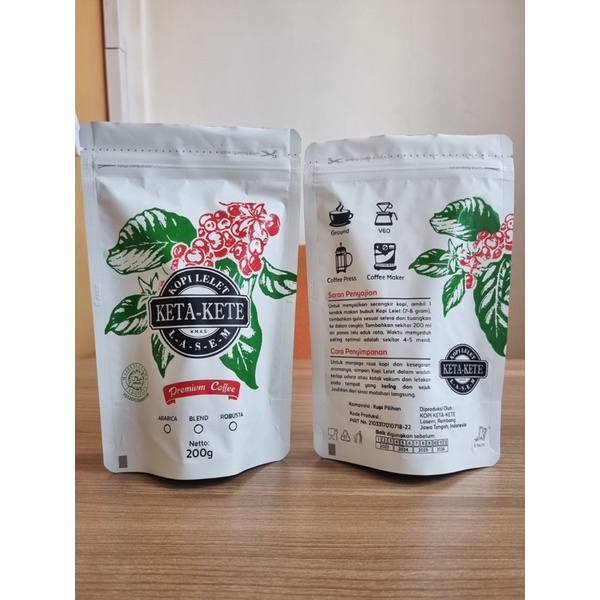 KOPI LELET KETA KETE KHAS LASEM REMBANG 250 GRAM 200 GRAM