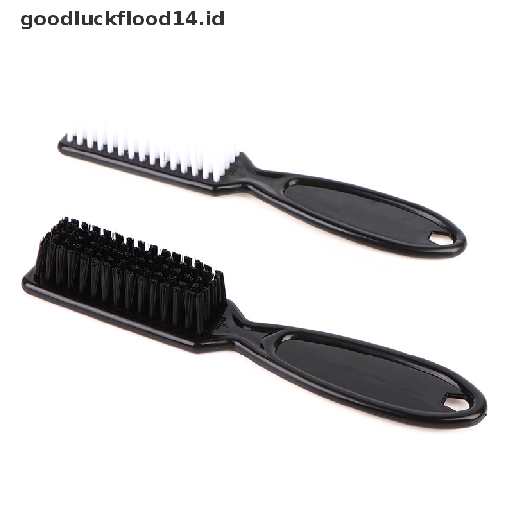 [OOID] Comb Scissor Cleaning Brush Barber Shop Skin Fade Vintage Oil Head Shape Carving ID