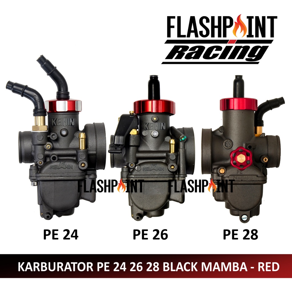 (BISA COD) KARBURATOR KEIHIN PE 24 26 28 BLACK MAMBA SERIES SKEP KUNINGAN GRADE A ORIGINAL CARBURETOR KARBU PE24 PE26 PE28 BEAT VARIO MIO RX MX MEGAPRO KLX 125 110 GRAND SUPRA 125 X BYSON NVL NVA NINJA CBR GL PRO RR FI FU 150 SATRIA