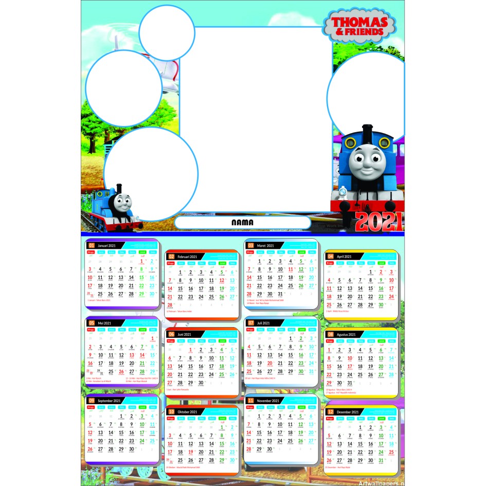 Template Background Kalender 2021 - Celoteh Bijak