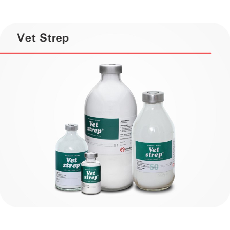 VET STREP 125gram obat crd snot dll