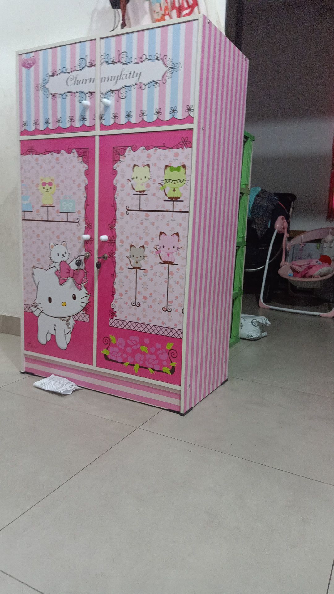 Lemari Pakaian Anak Karakter Charmy Kitty Wd 1311 Cmy