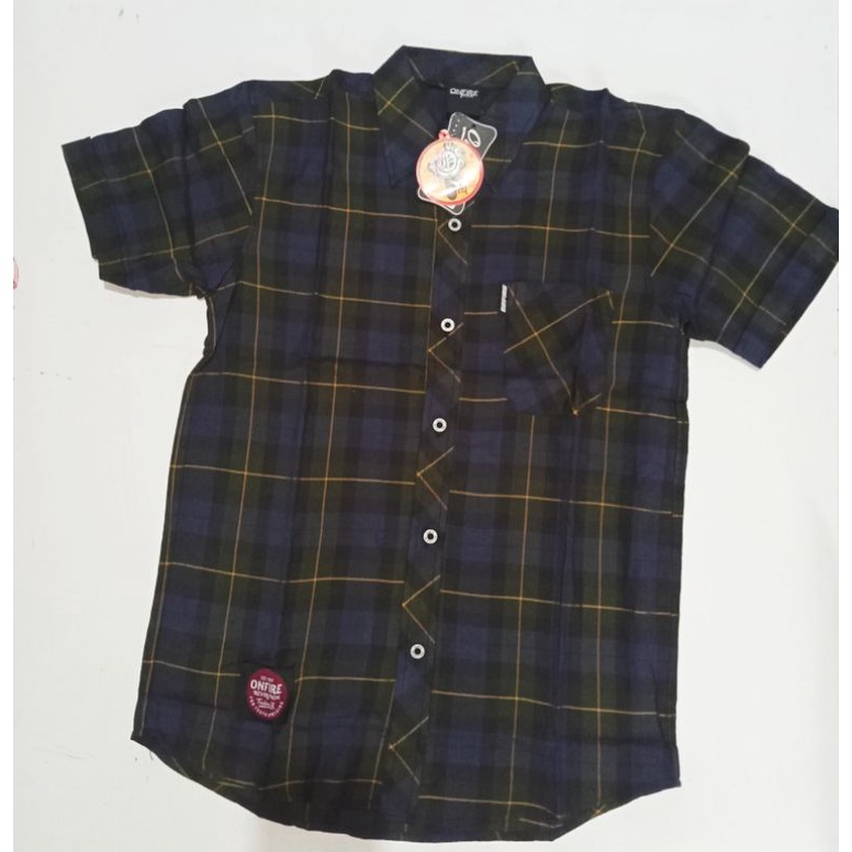KEMEJA PRIA LENGAN PENDEK ORIGINAL DISTRO ONFIRE CASUAL KEREN