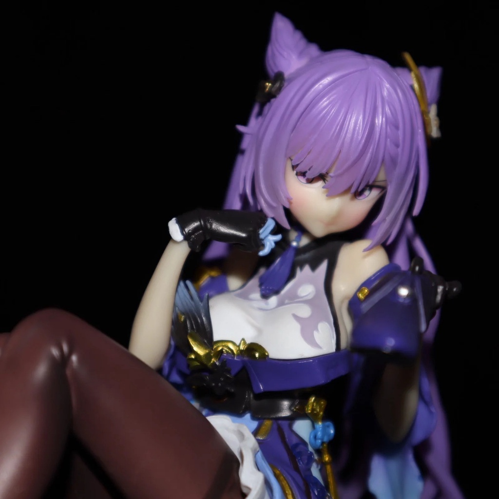 Action Figure Genshin Impact Rambut Ungu Bahan PVC Ukuran 21cm Untuk Dekorasi Rumah