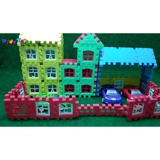  mainan  lego  funny blocks brick susun bentuk rumah  