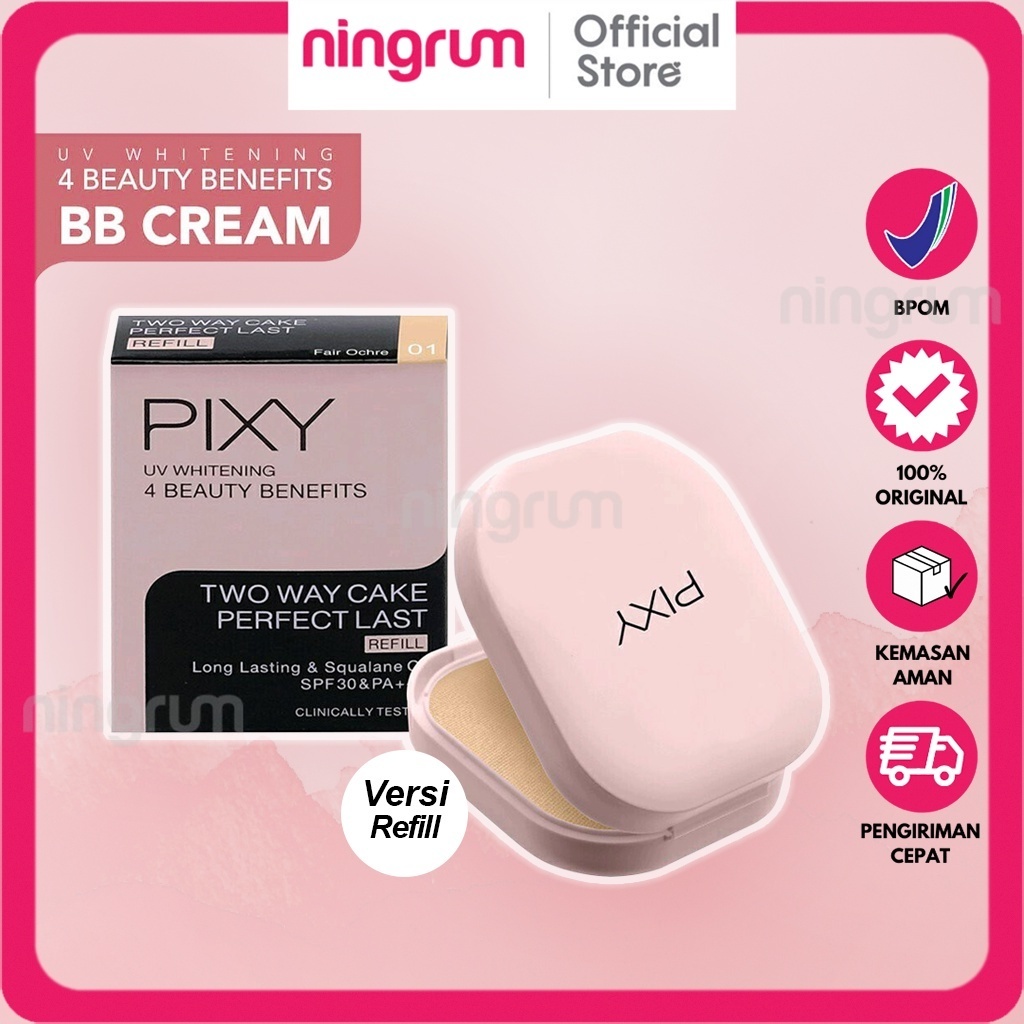 Ningrum - Pixy UV Twc Perfect Last Refill 4 Beauty Benefits | Bedak Padat Refill PIXY ORI | Kecantikan Wajah Bedak - 8003