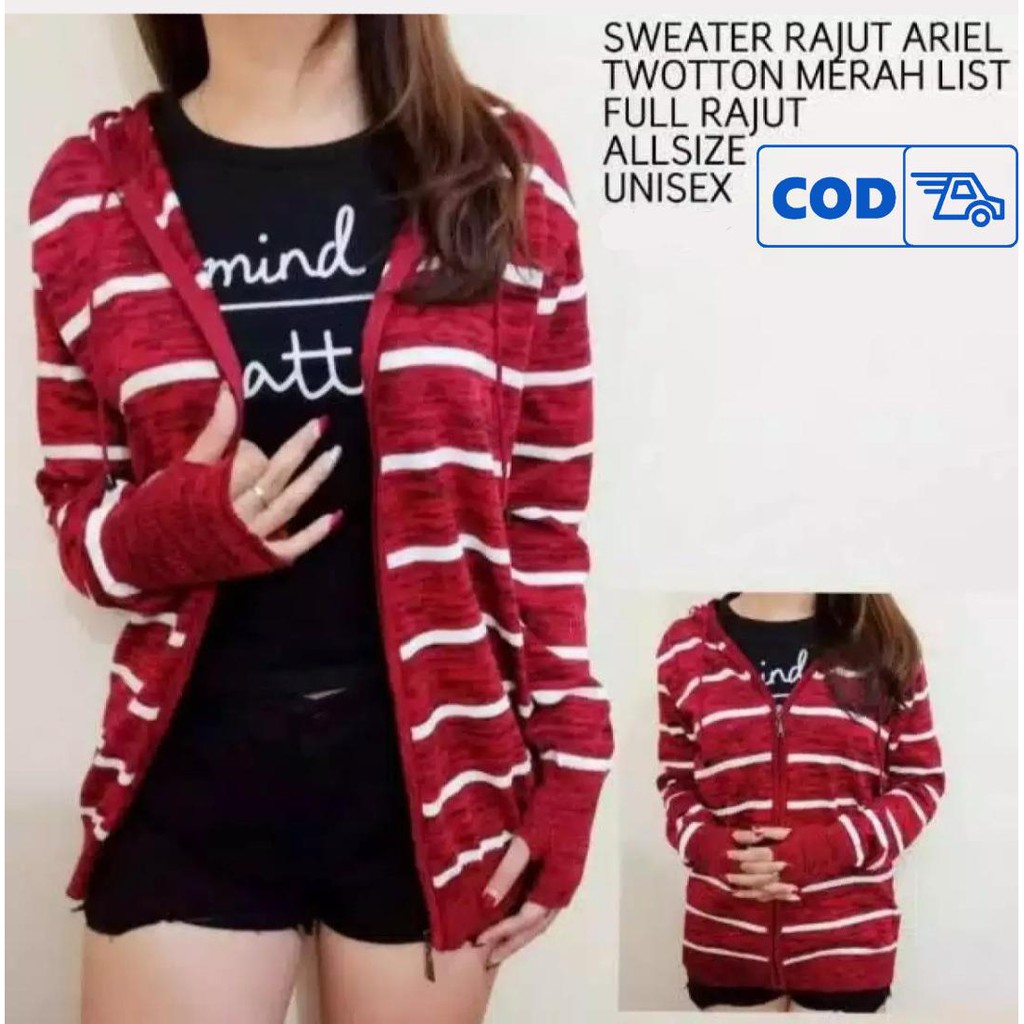 Tokomilkan - ARIEL STRIPE / Sweater/jaket perempuan &amp; laki - laki