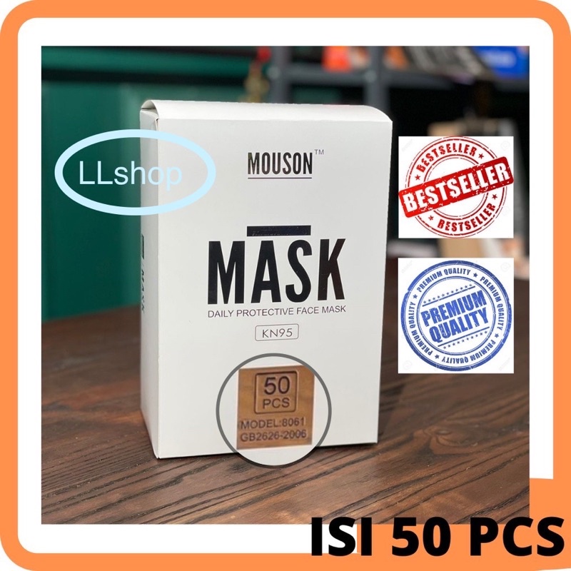 Masker Mouson isi 50 pcs KN95 Earloop Mask Daily 5ply Mask
