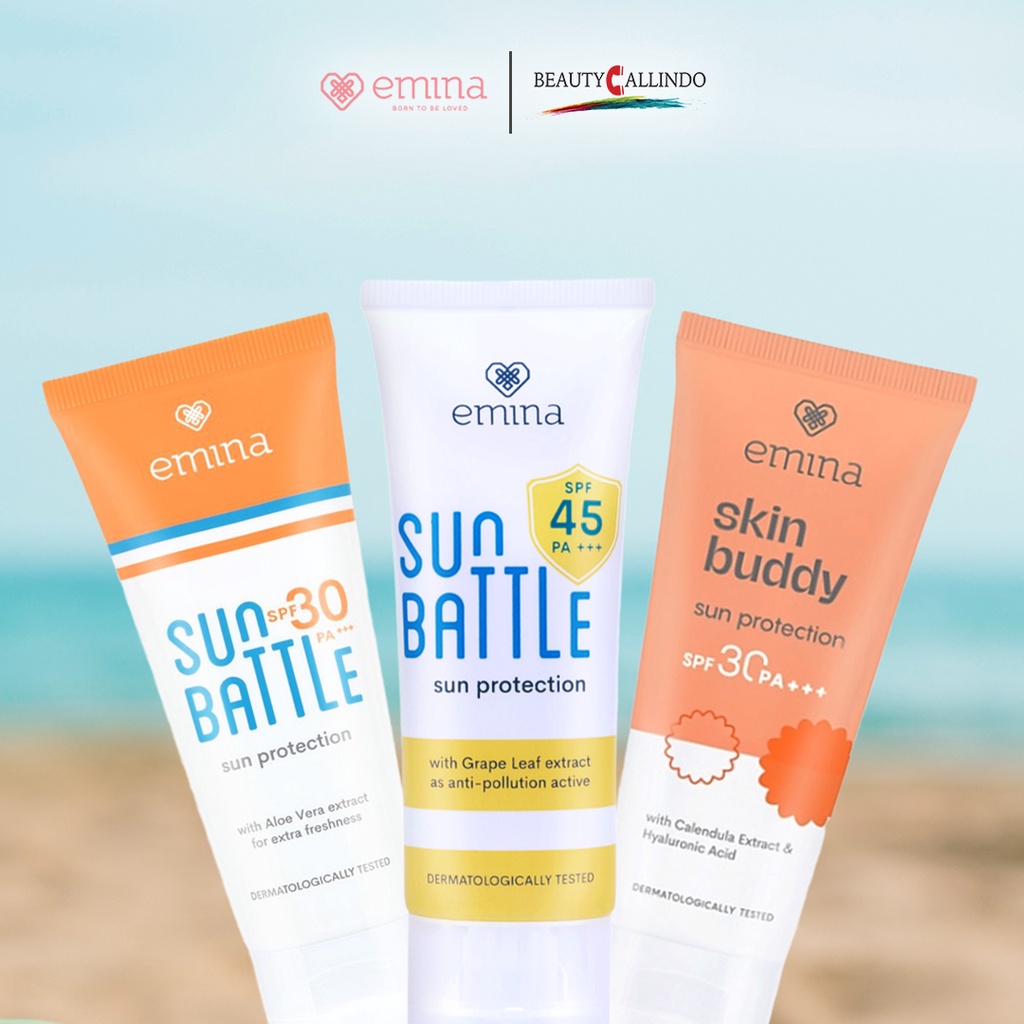 Emina Sun Battle Protection | Skinbuddy Sun Protection | Sunscreen Series | Sunblock | Tabir Surya