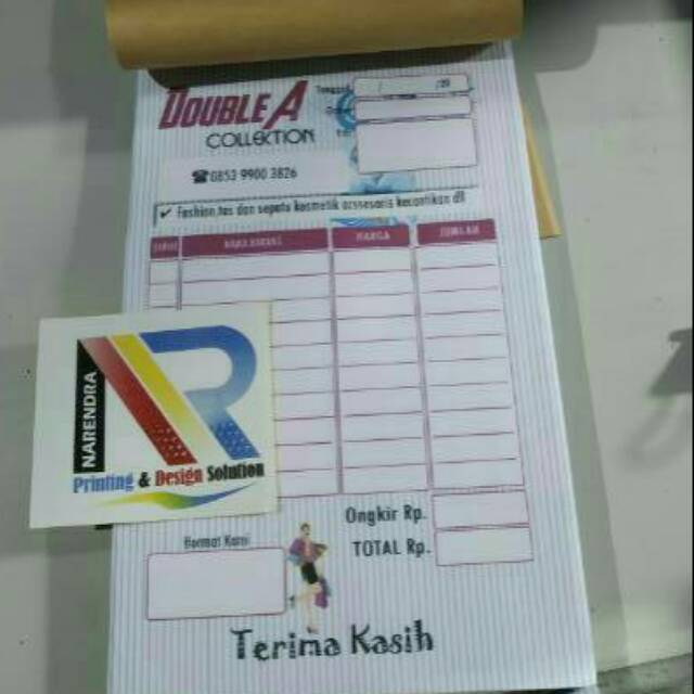 Nota Bon Olshop Karakter 14 Karakter 2 Rangkap Murah