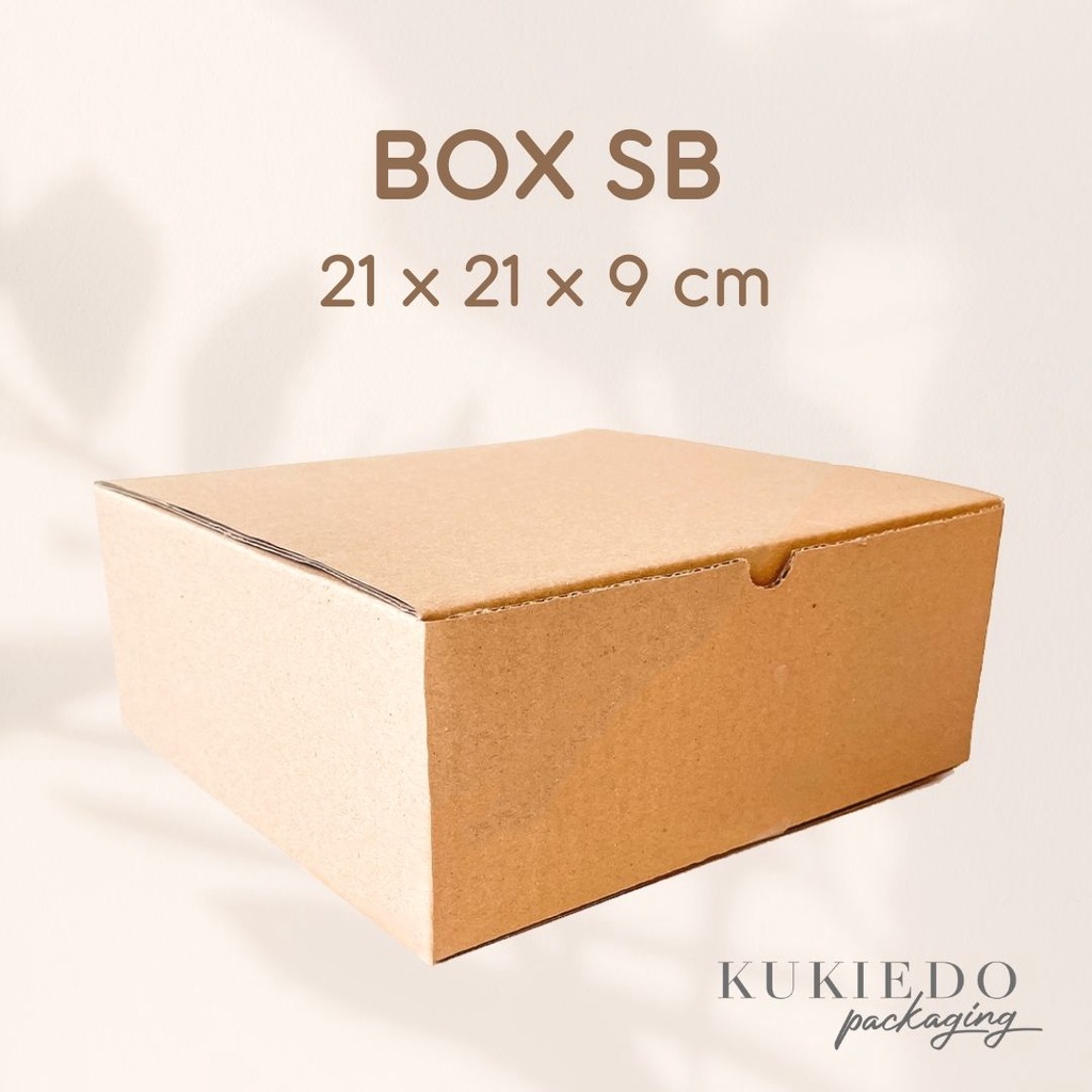 

Kardus SB 21 x 21 x 9 cm | Box Die Cut Kraft | Packaging Kue Tart, Pizza, Baju, Serbaguna, Hampers, Snack
