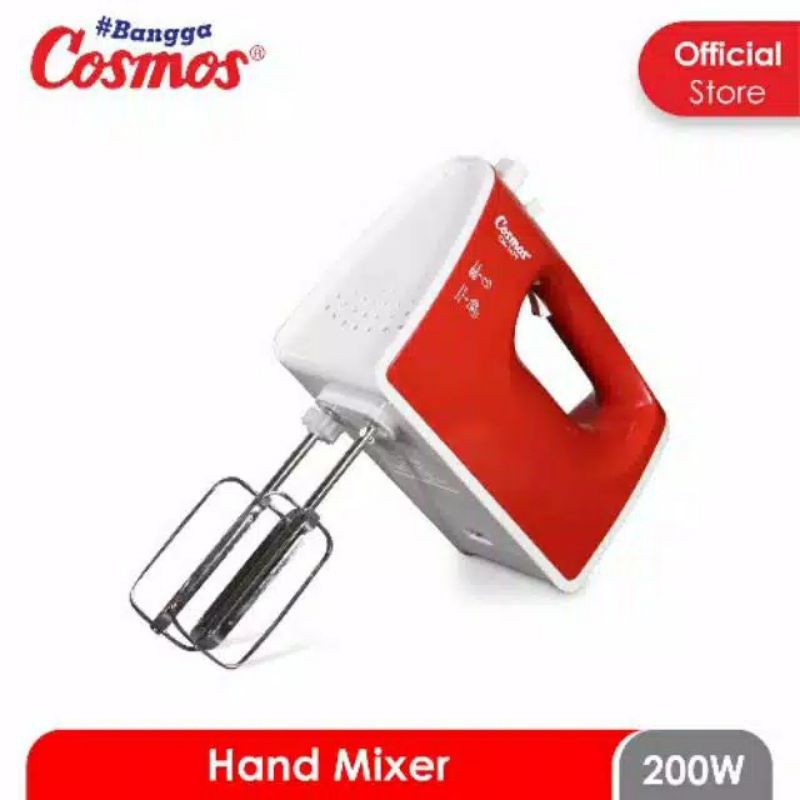 Cosmos Hand Mixer Tenaga Turbo 5 Speed CM1679 Merah 200Watt