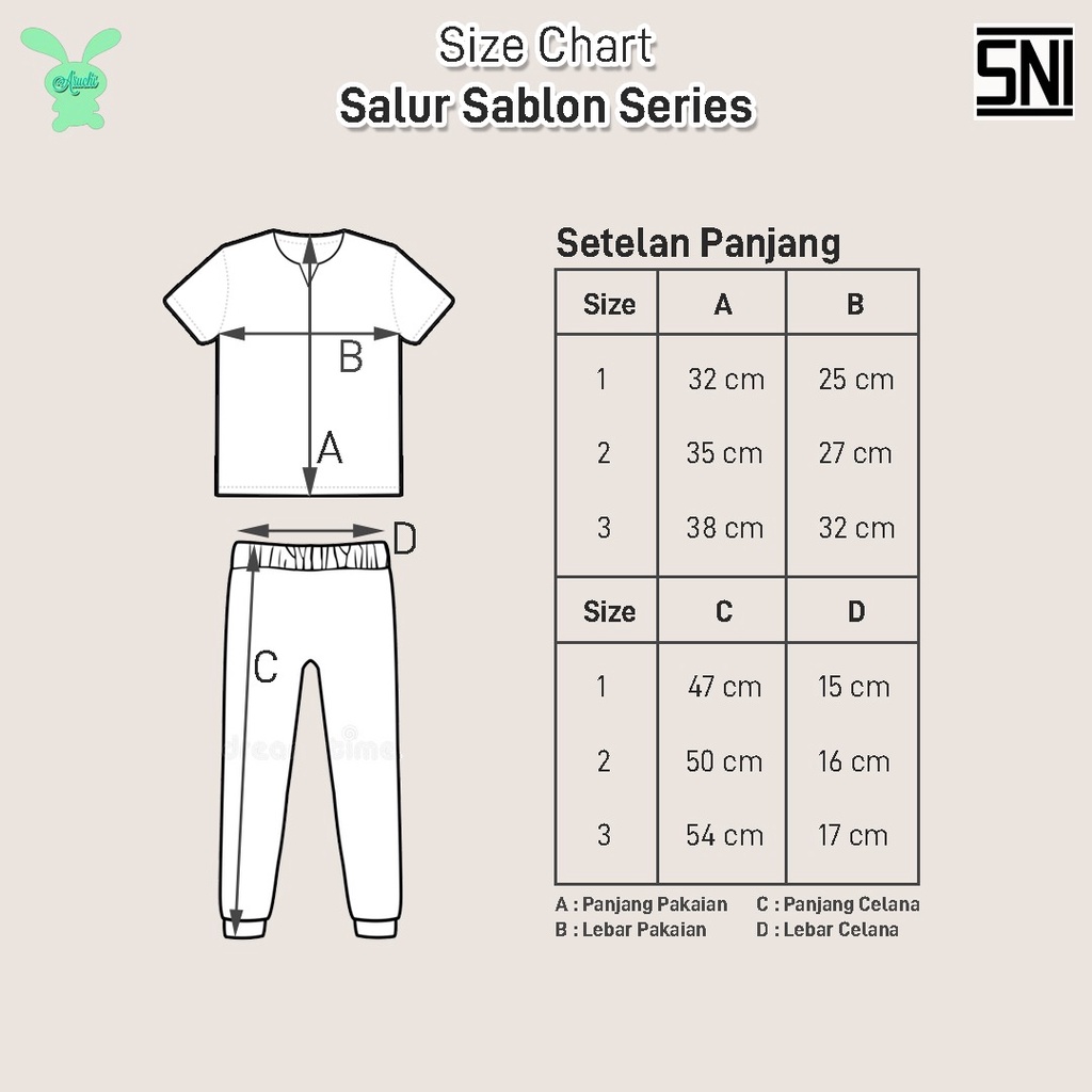 ARUCHI SETELAN SALUR SABLON BAJU PENDEK CELANA PENDEK / BAJU PANJANG CELANA PANJANG 1-3 TAHUN