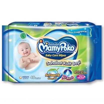 Mamypoko Wipes Antiseptik 48 Non Fragrance / Tisu Basah Bayi Antiseptic