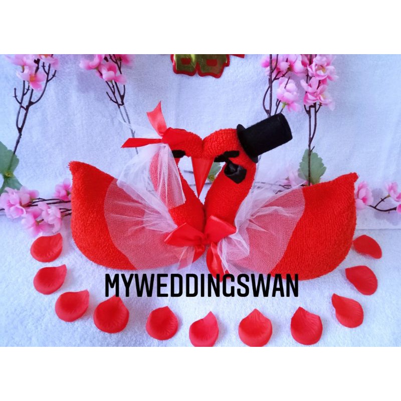 MYWEDDINGSWAN Handuk Angsa Nikah Tuxedo