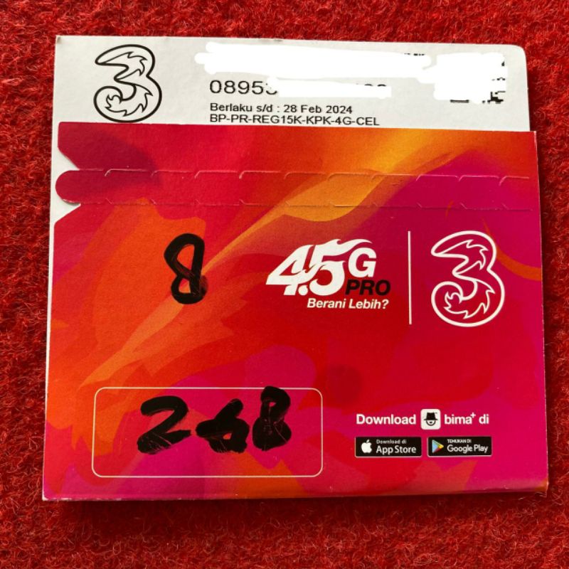 Kartu Perdana Tri 2GB