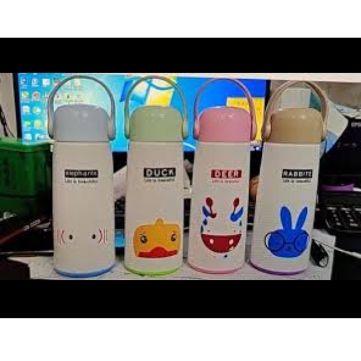 New Botol Minum Kaca Animal Tali Tenteng Dengan Box